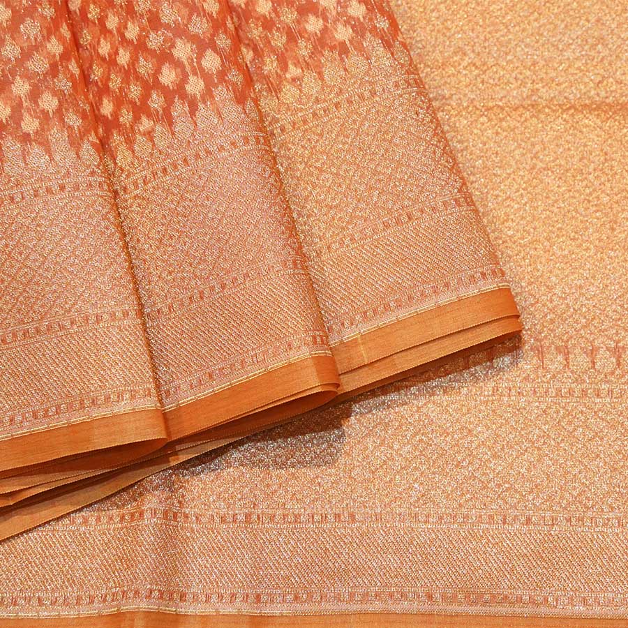 Square pattern Banarasi cotton silk - Image 2