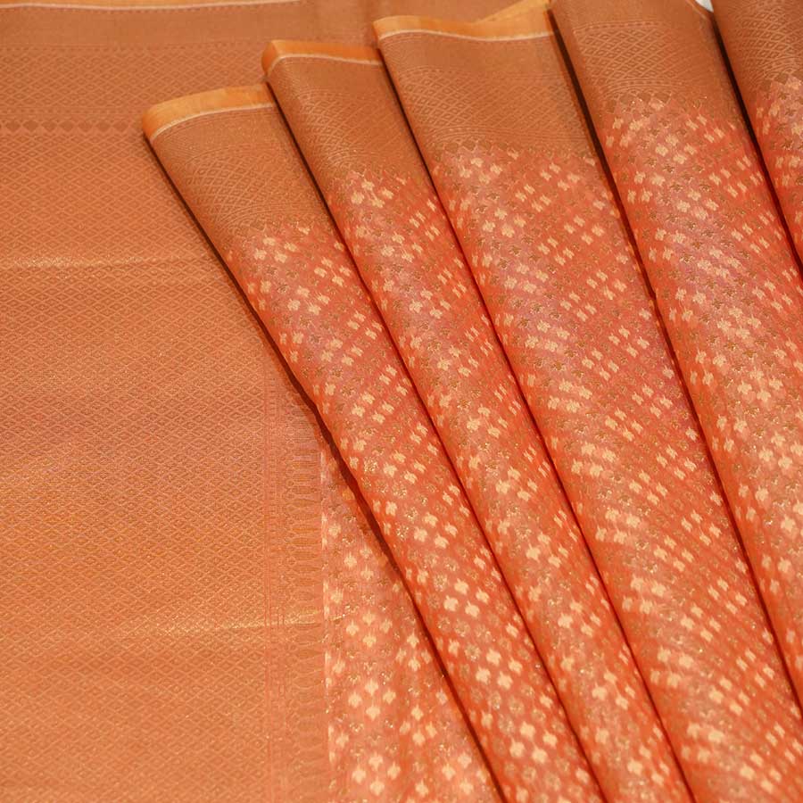 Square pattern Banarasi cotton silk - Image 3
